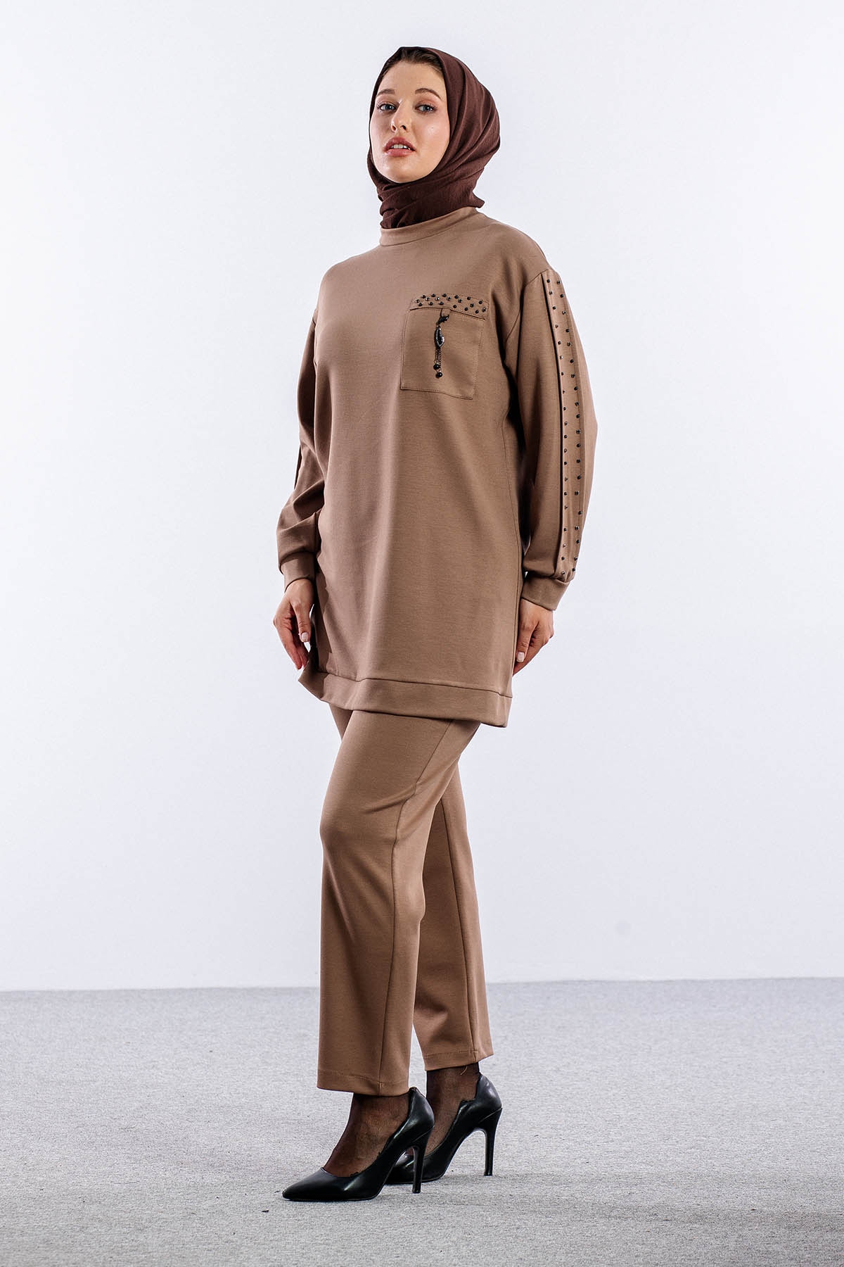 3661 Takim 38-46 Kolu Tas Detay - S_kahve - 4