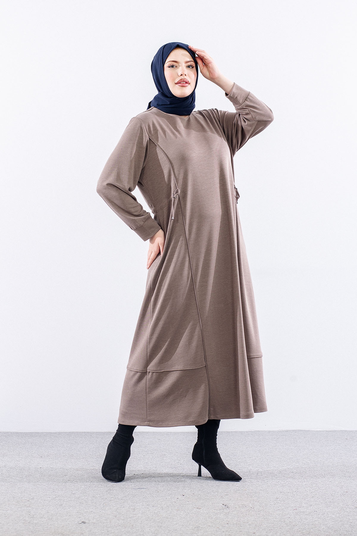 36624 Fermuarli Kap Tek - Bej - 2