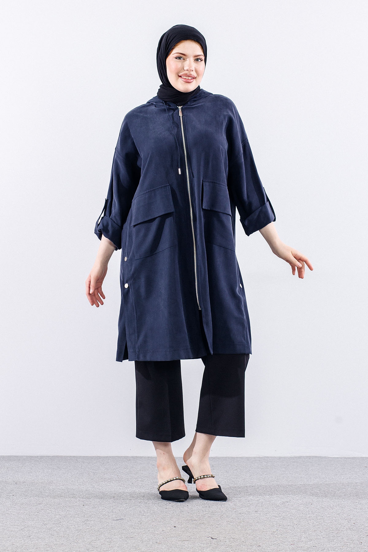 36650 Fermuar Kap Tek - Lacivert - 1