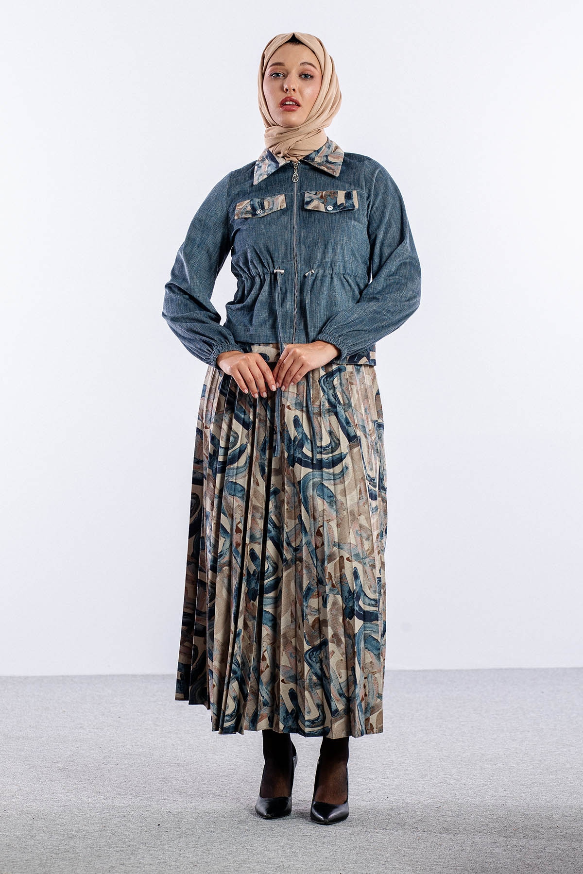 3668 E.takim 38-46 Desenli - Mavi - 1