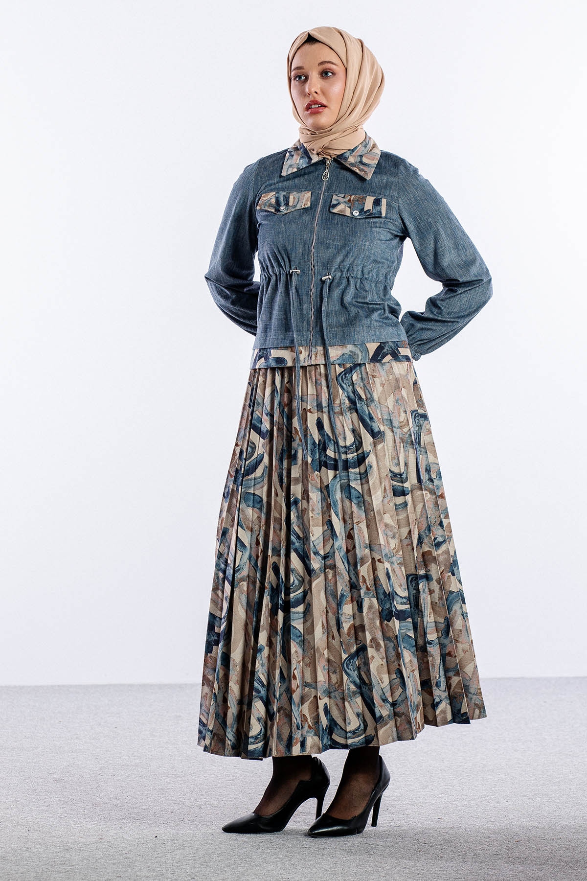 3668 E.takim 38-46 Desenli - Mavi - 2