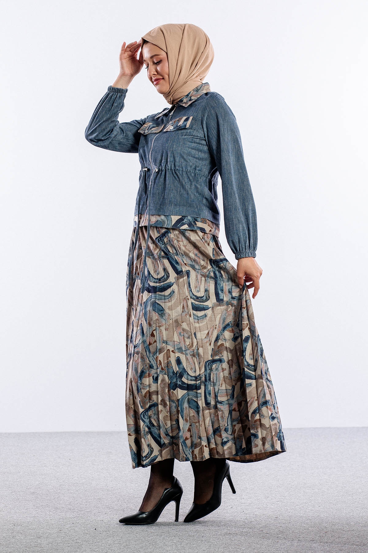 3668 E.takim 38-46 Desenli - Mavi - 4