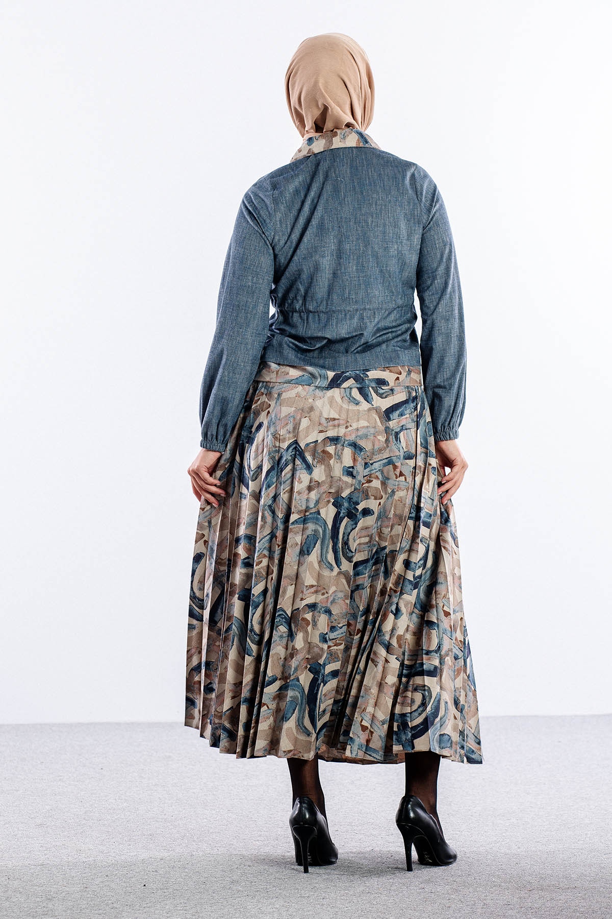 3668 E.takim 38-46 Desenli - Mavi - 5