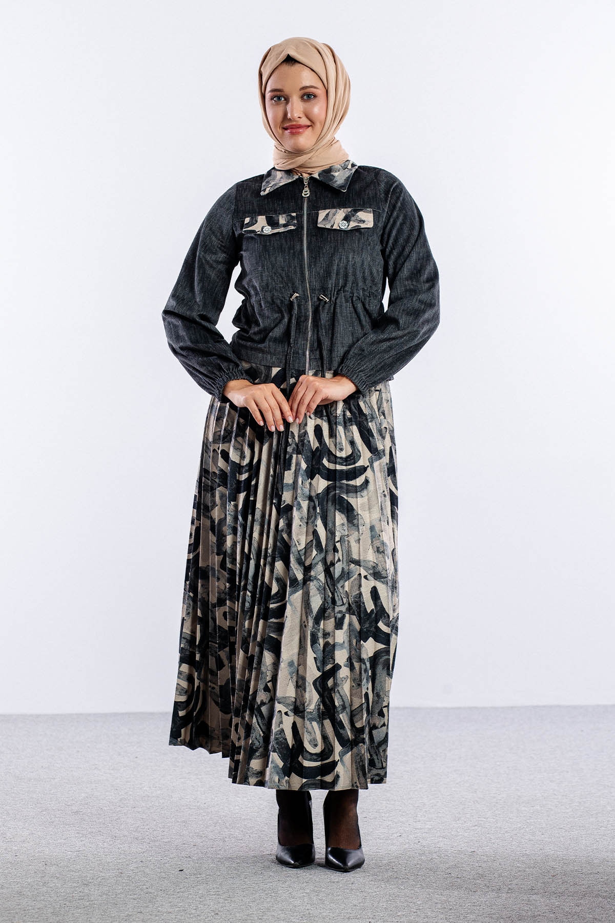 3668 E.takim 38-46 Desenli - Siyah - 3