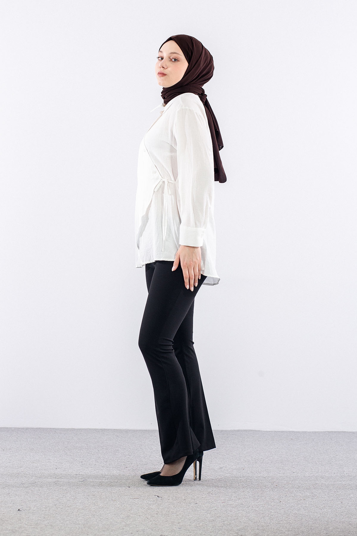 36894 Gömlek Tek Bagli - Ekru - 3