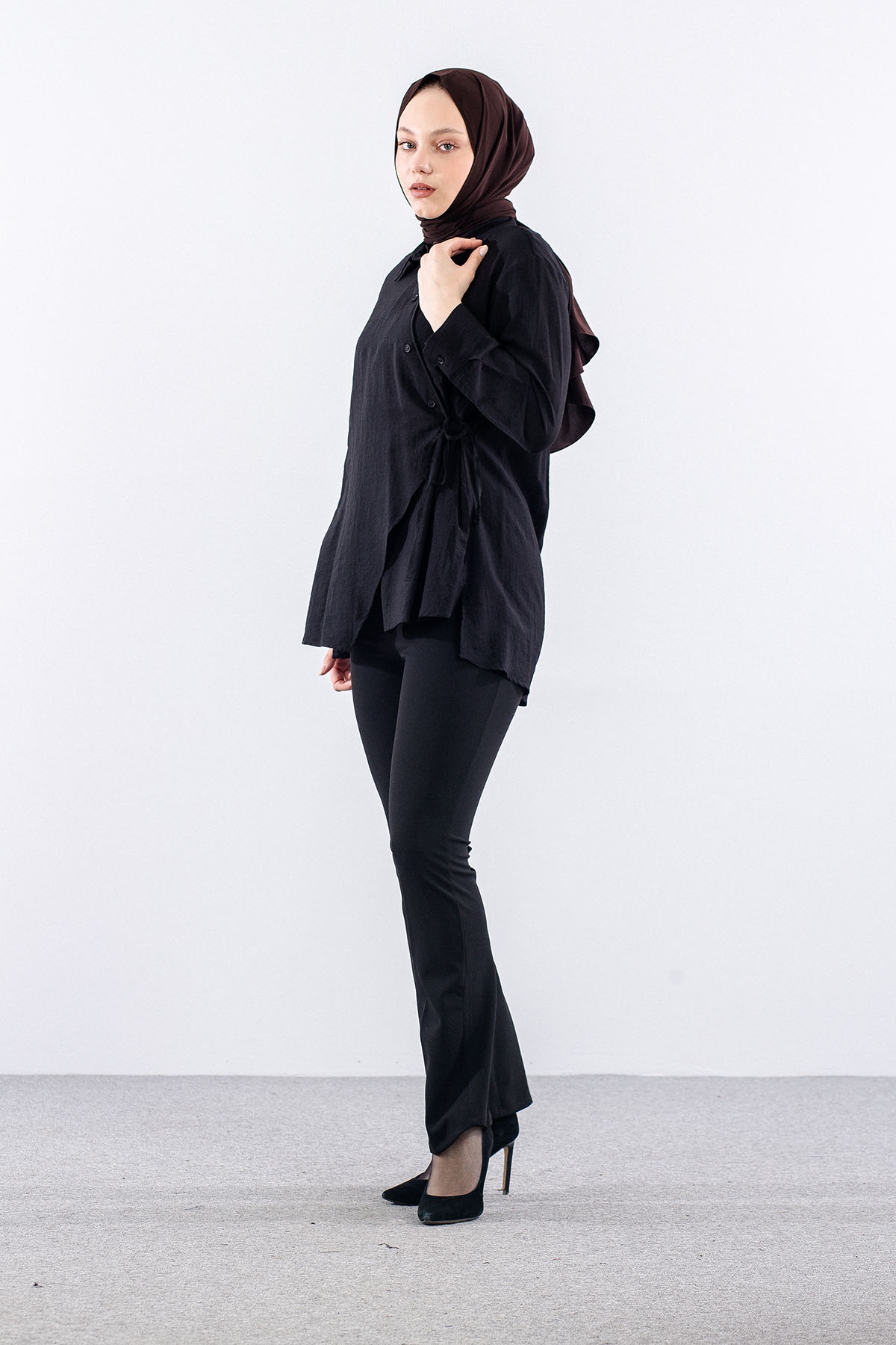 36894 Gömlek Tek Bagli - Siyah - 3