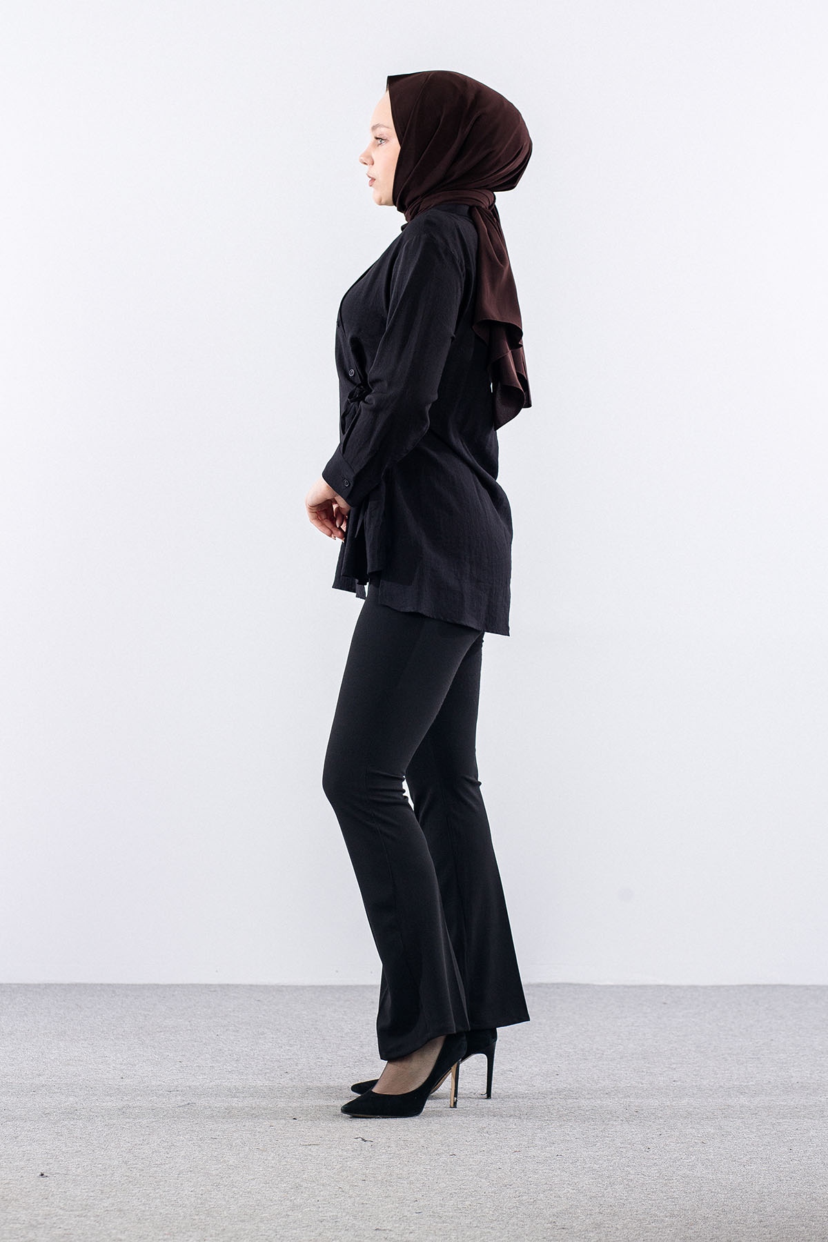 36894 Gömlek Tek Bagli - Siyah - 4