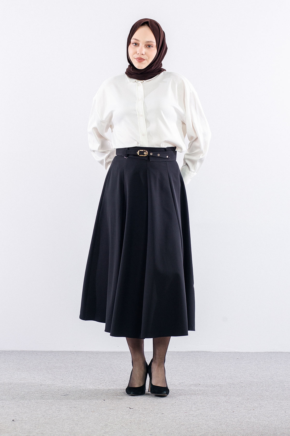 3698 Etek 38-46 (8parçali) - Siyah - 2