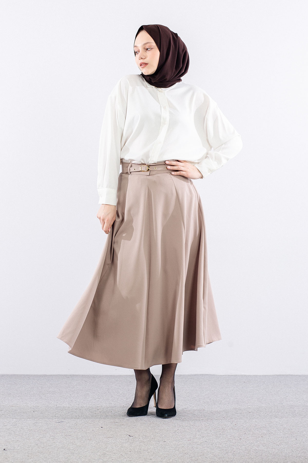 3698 Etek 38-46 (8parçali) - Tas - 1