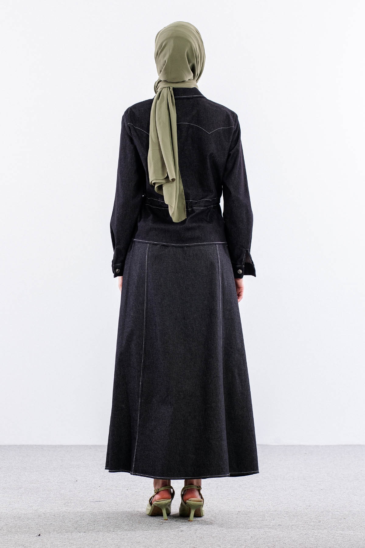 3726 Kot Takim 38-46 Etekli̇ - Siyah - 4