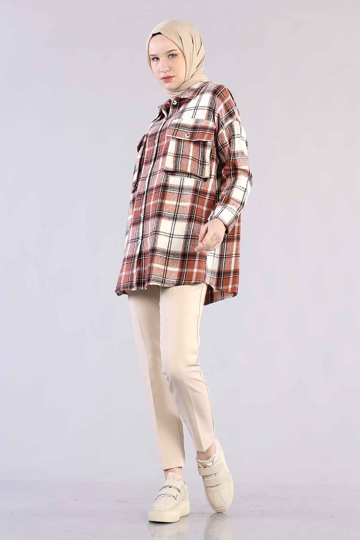 3746 Oduncu Gömlek Tek - Kiremit - 1