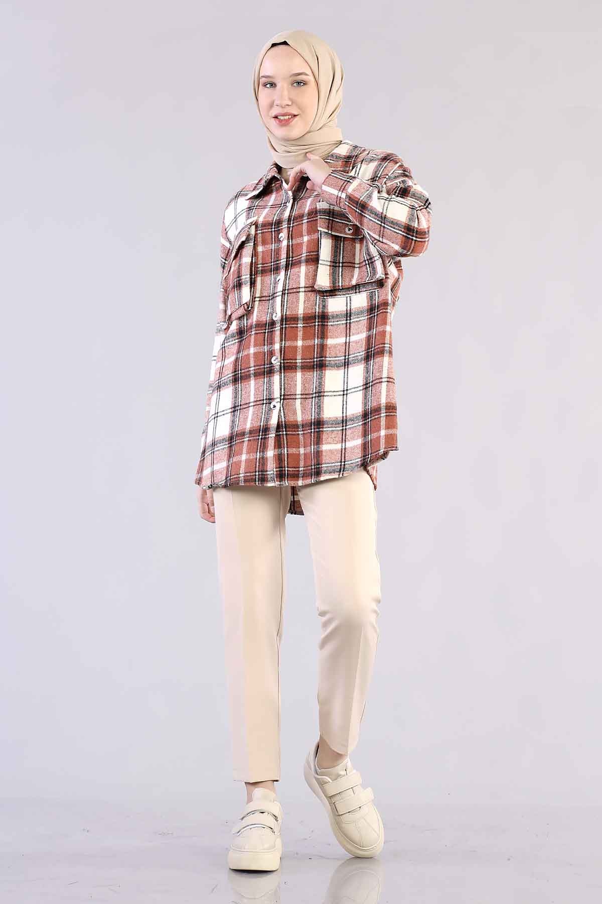 3746 Oduncu Gömlek Tek - Kiremit - 2