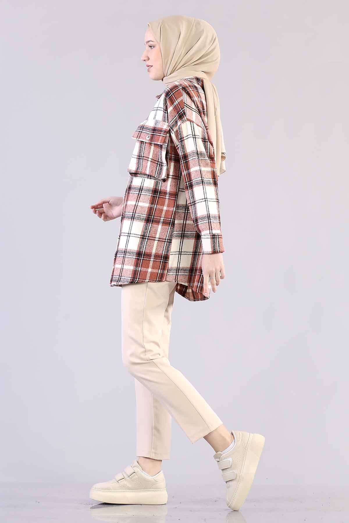 3746 Oduncu Gömlek Tek - Kiremit - 3