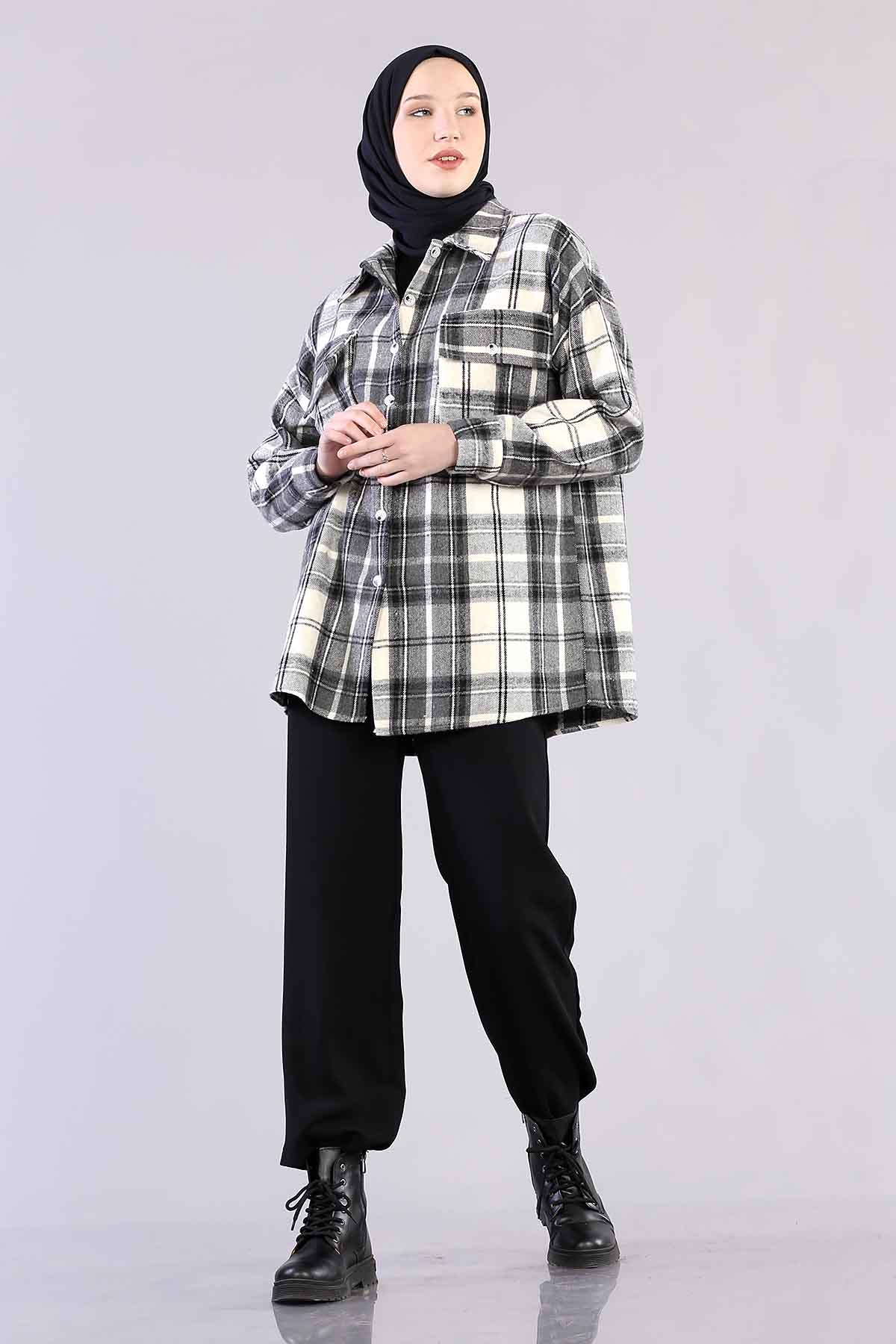 3746 Oduncu Gömlek Tek - Siyah - 1