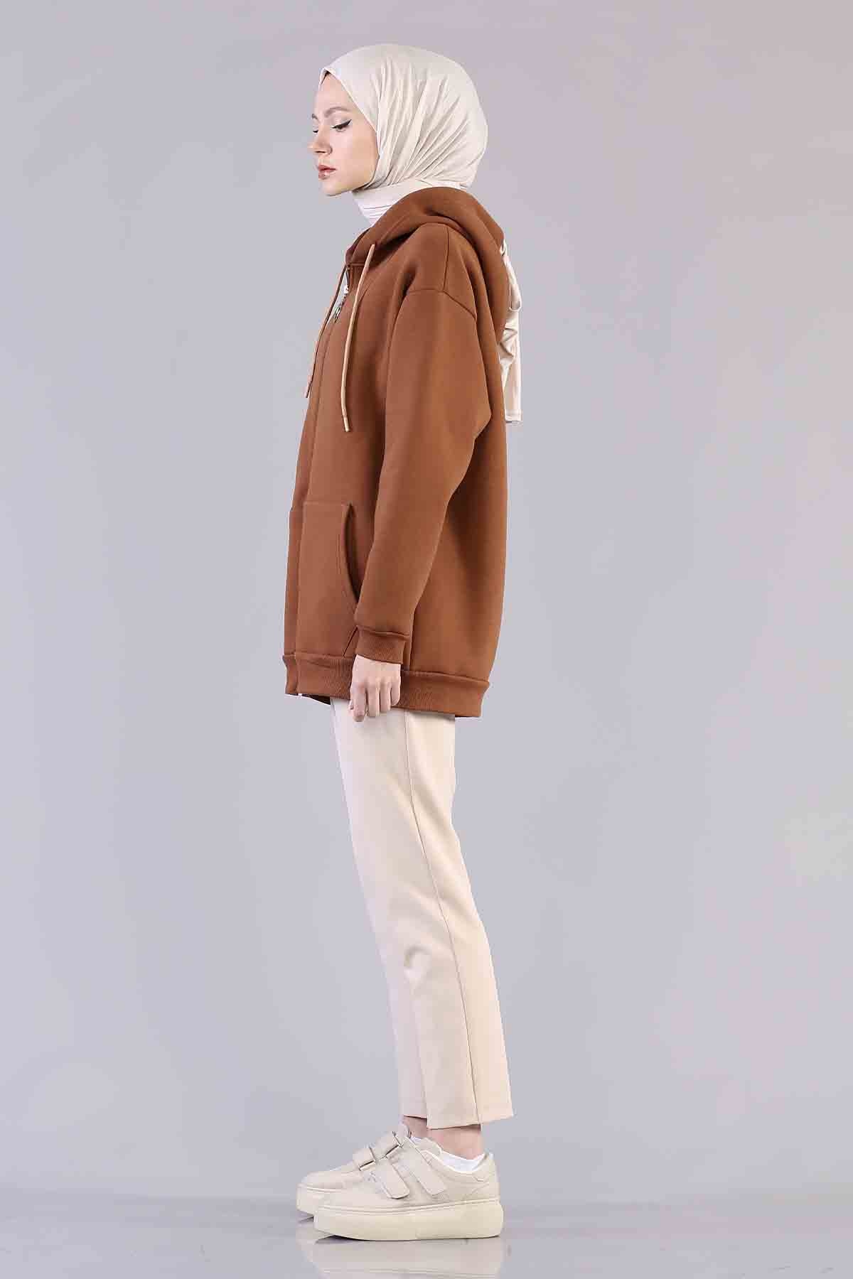 3753 Cepli Hirka Tek - Kahve - 2