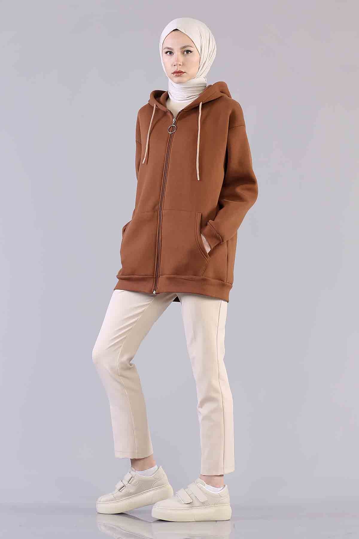 3753 Cepli Hirka Tek - Kahve - 3