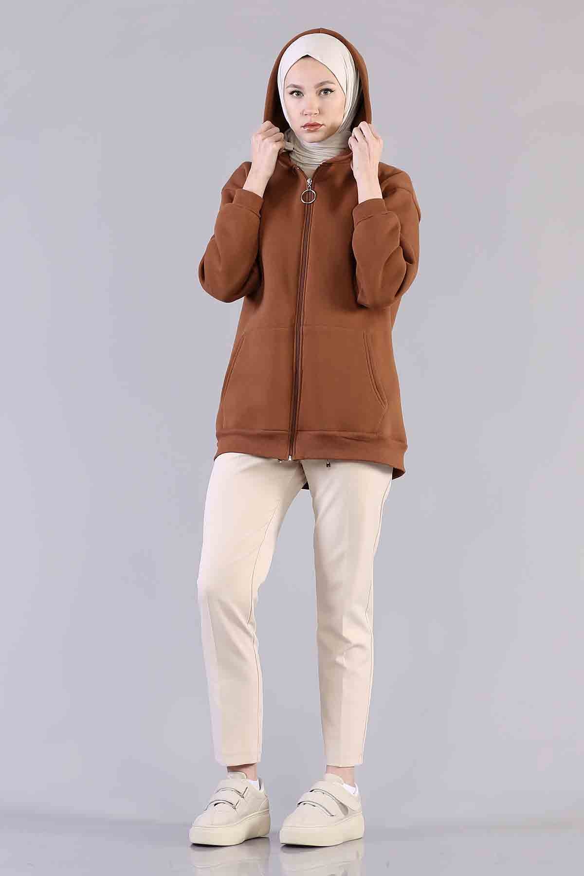 3753 Cepli Hirka Tek - Kahve - 4