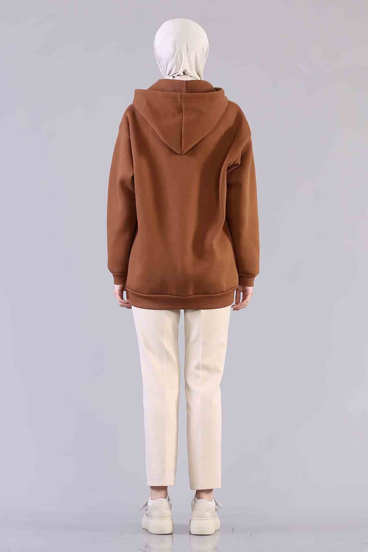 3753 Cepli Hirka Tek - Kahve - 5