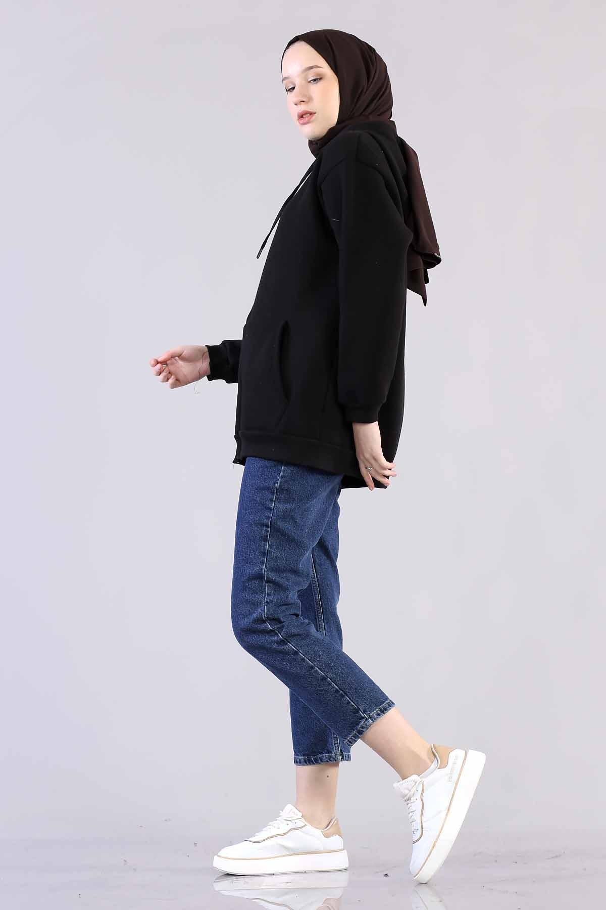 3753 Cepli Hirka Tek - Siyah - 3