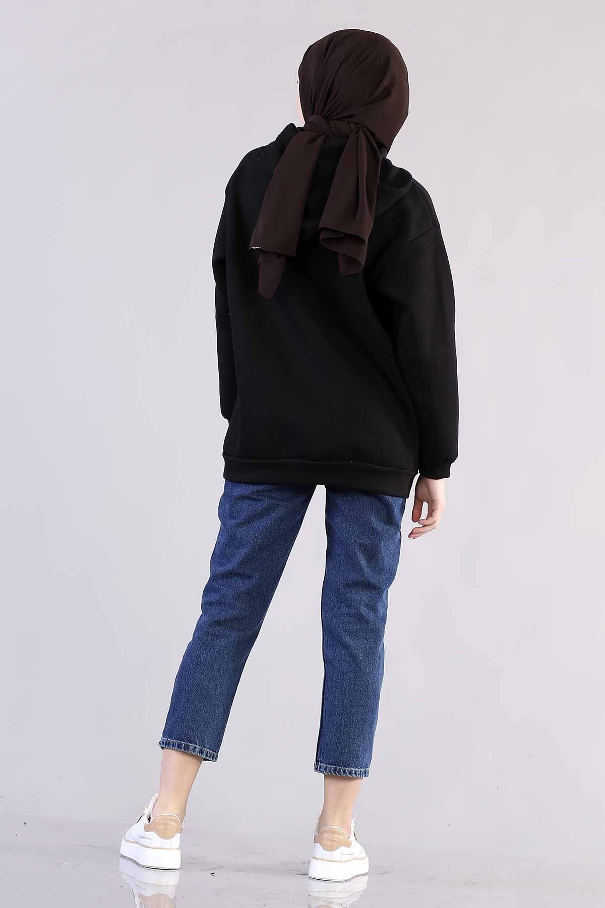 3753 Cepli Hirka Tek - Siyah - 5