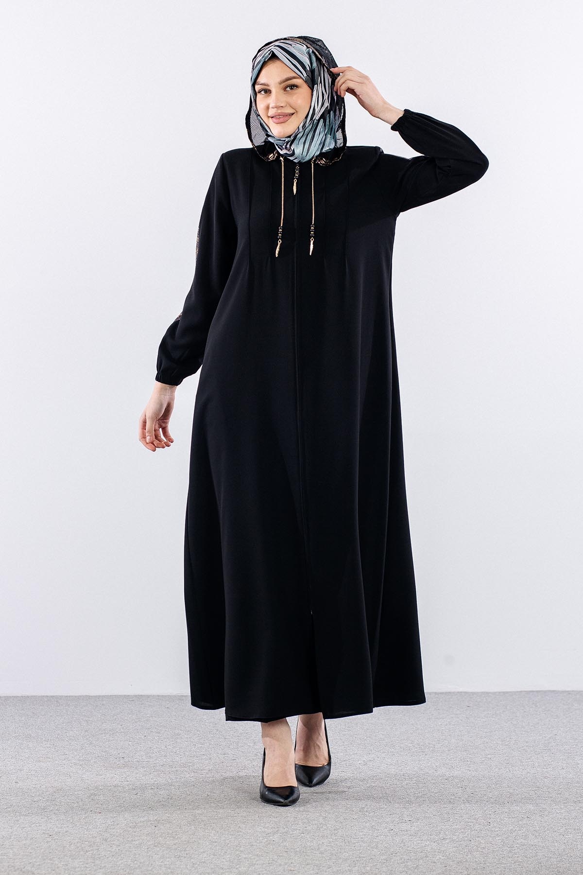 378 Ferace 42-52 Leopar Garni - Siyah - 2