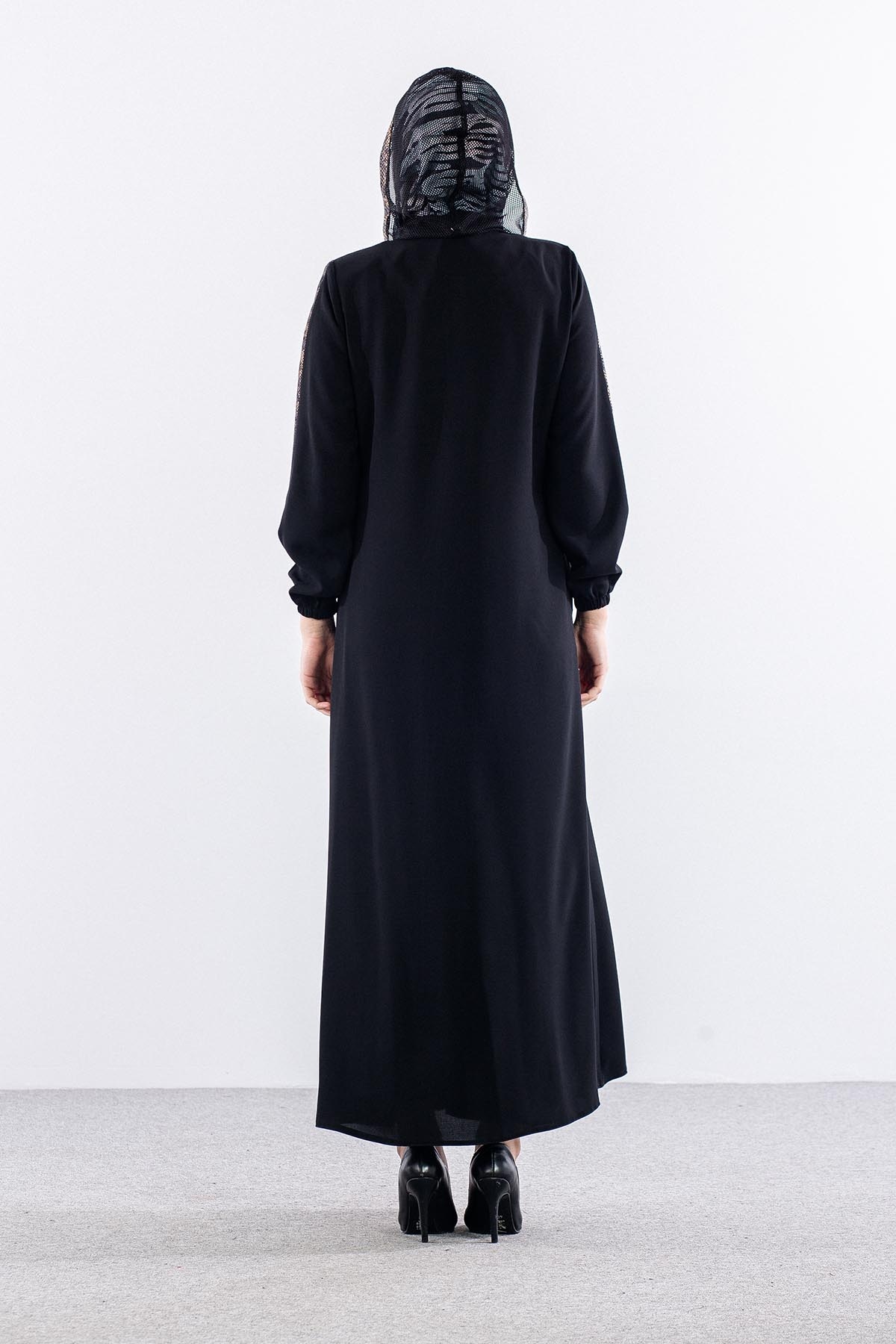 378 Ferace 42-52 Leopar Garni - Siyah - 5