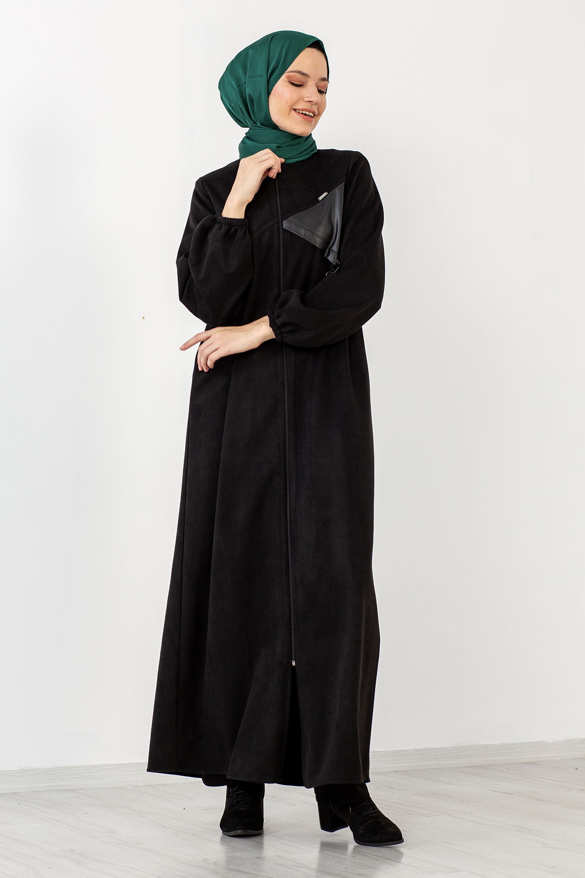 3803 Süet Ferace 0-5 - Siyah - 2