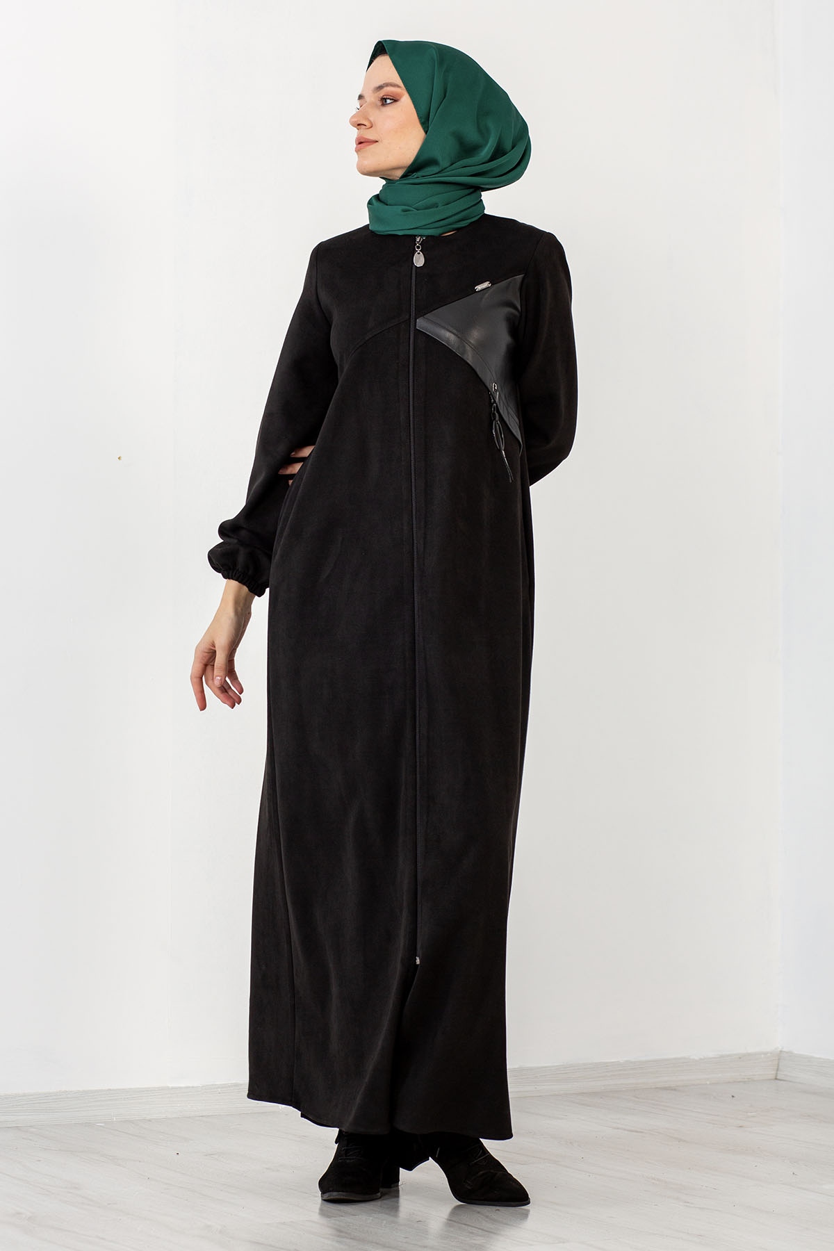 3803 Süet Ferace 0-5 - Siyah - 3