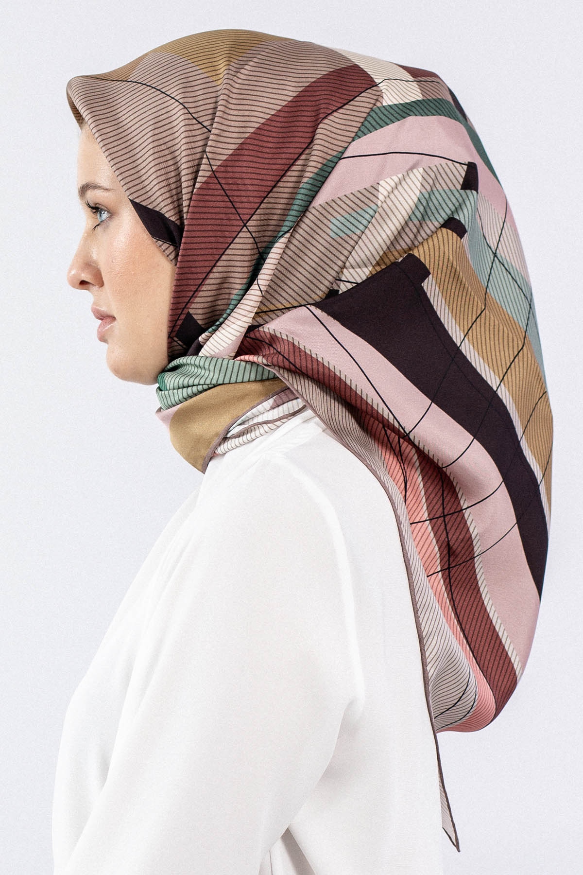 3838 İpek Eşarp - Vizon - 2