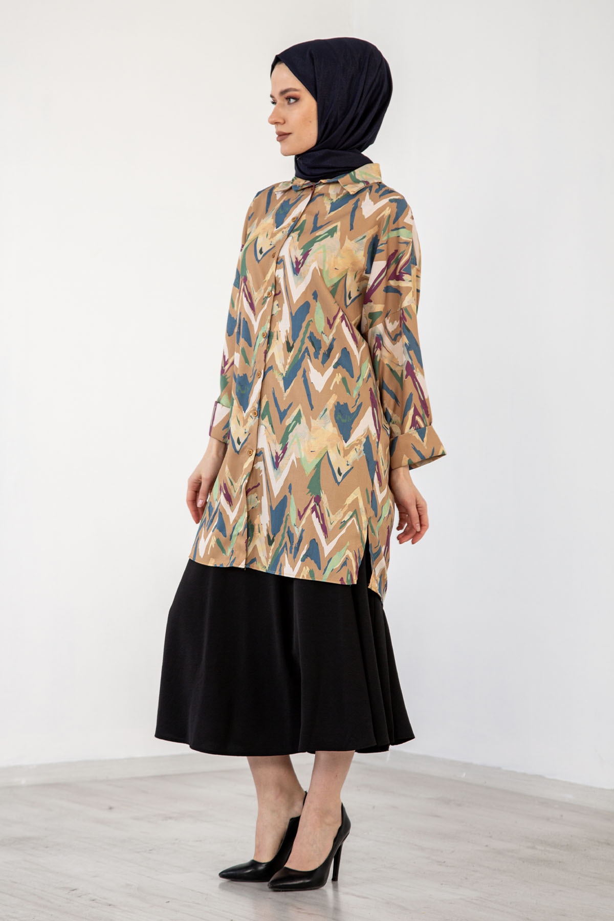 3846 Tunik 38-44 - Hardal - 4