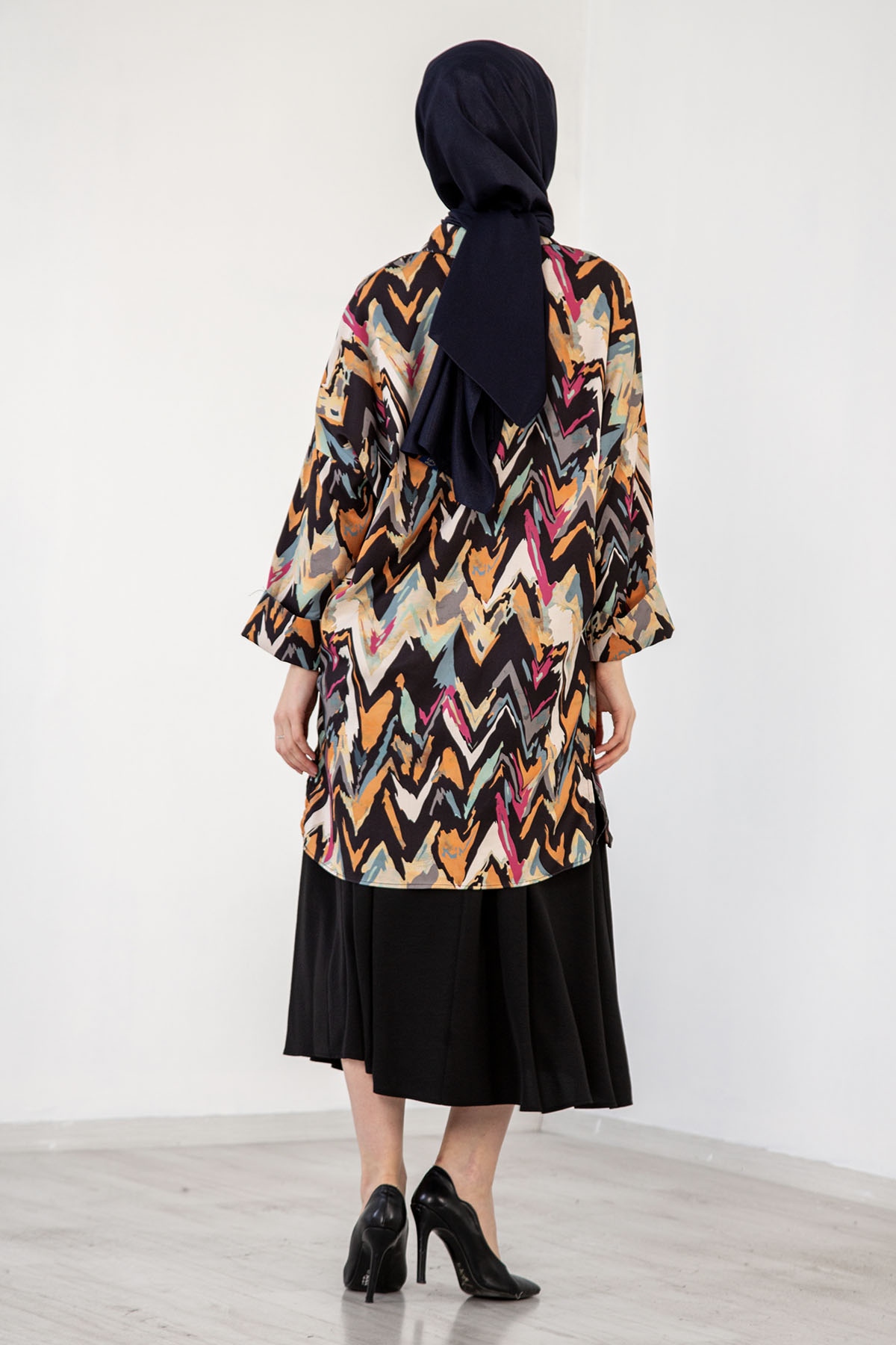 3846 Tunik 38-44 - Siyah_mor - 5