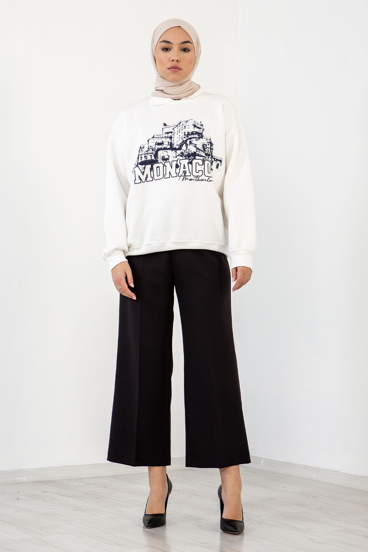 3901 Sw Tunik 38-44 - Beyaz - 1