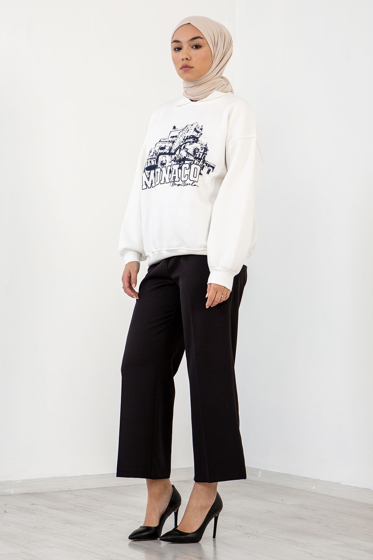 3901 Sw Tunik 38-44 - Beyaz - 2