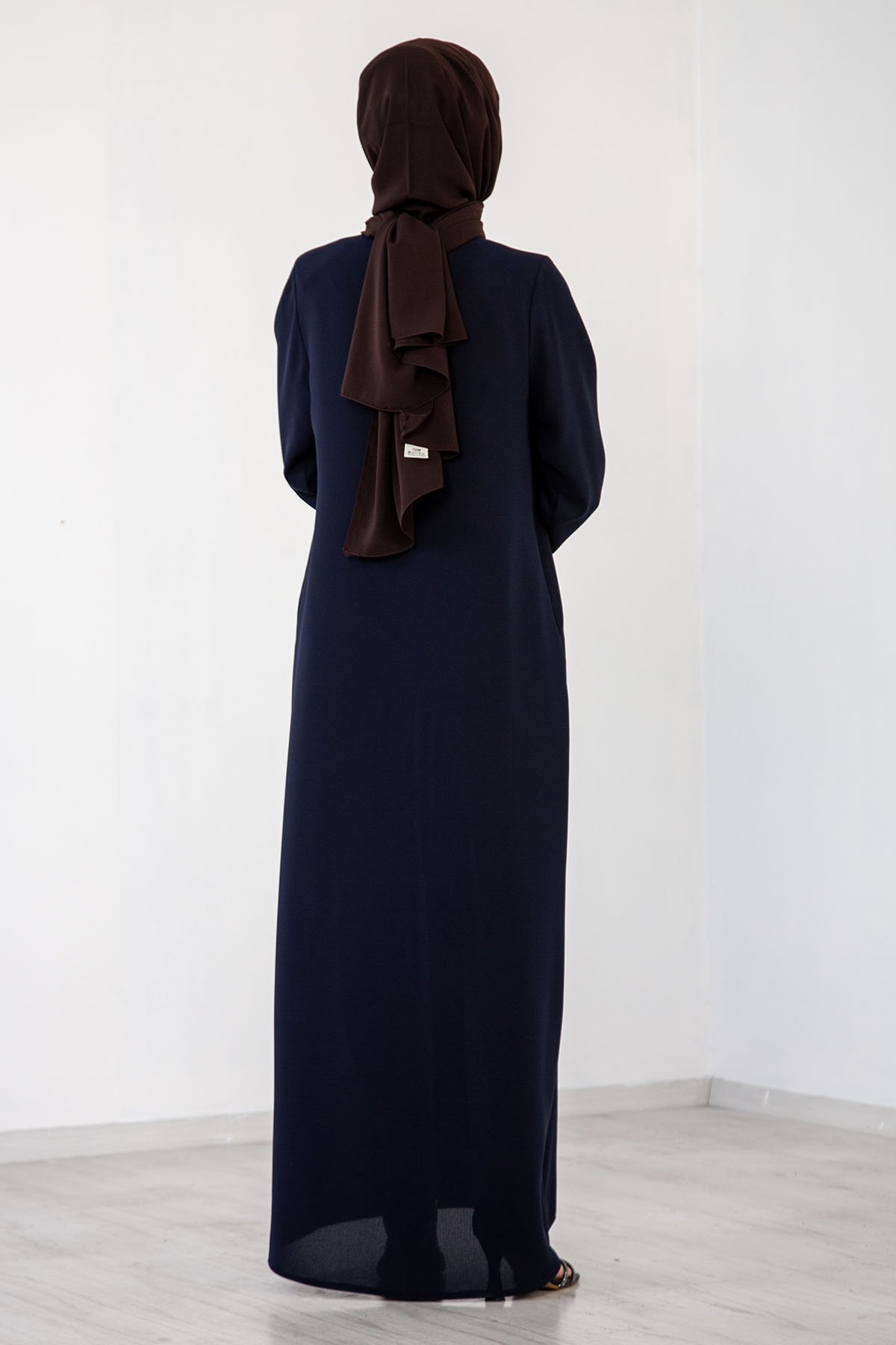 3976 şik Ferace 38-48 - Lacivert - 5