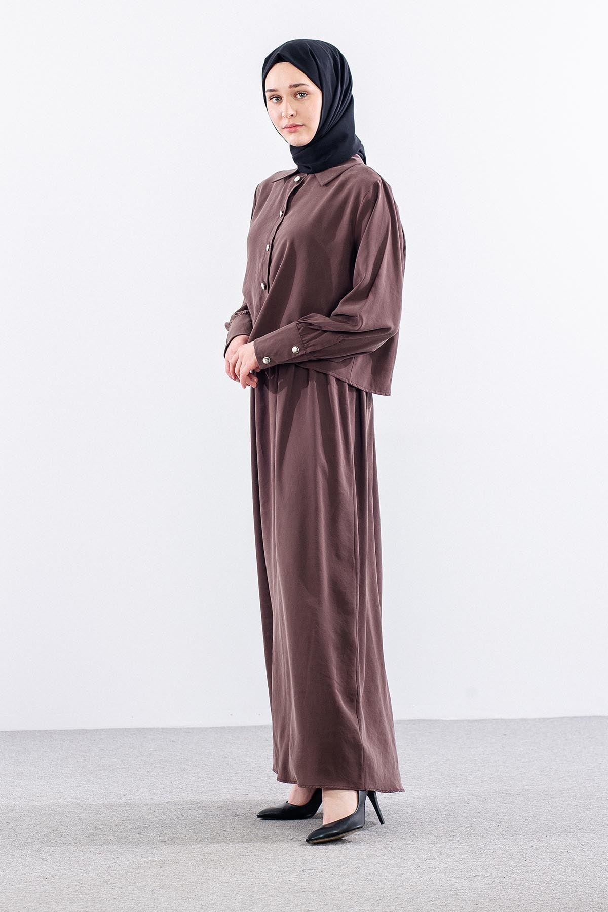 4015 Elbi̇se Ceket 44-52 - Kahve - 4