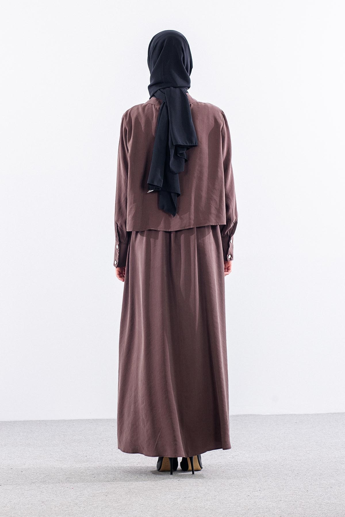 4015 Elbi̇se Ceket 44-52 - Kahve - 5