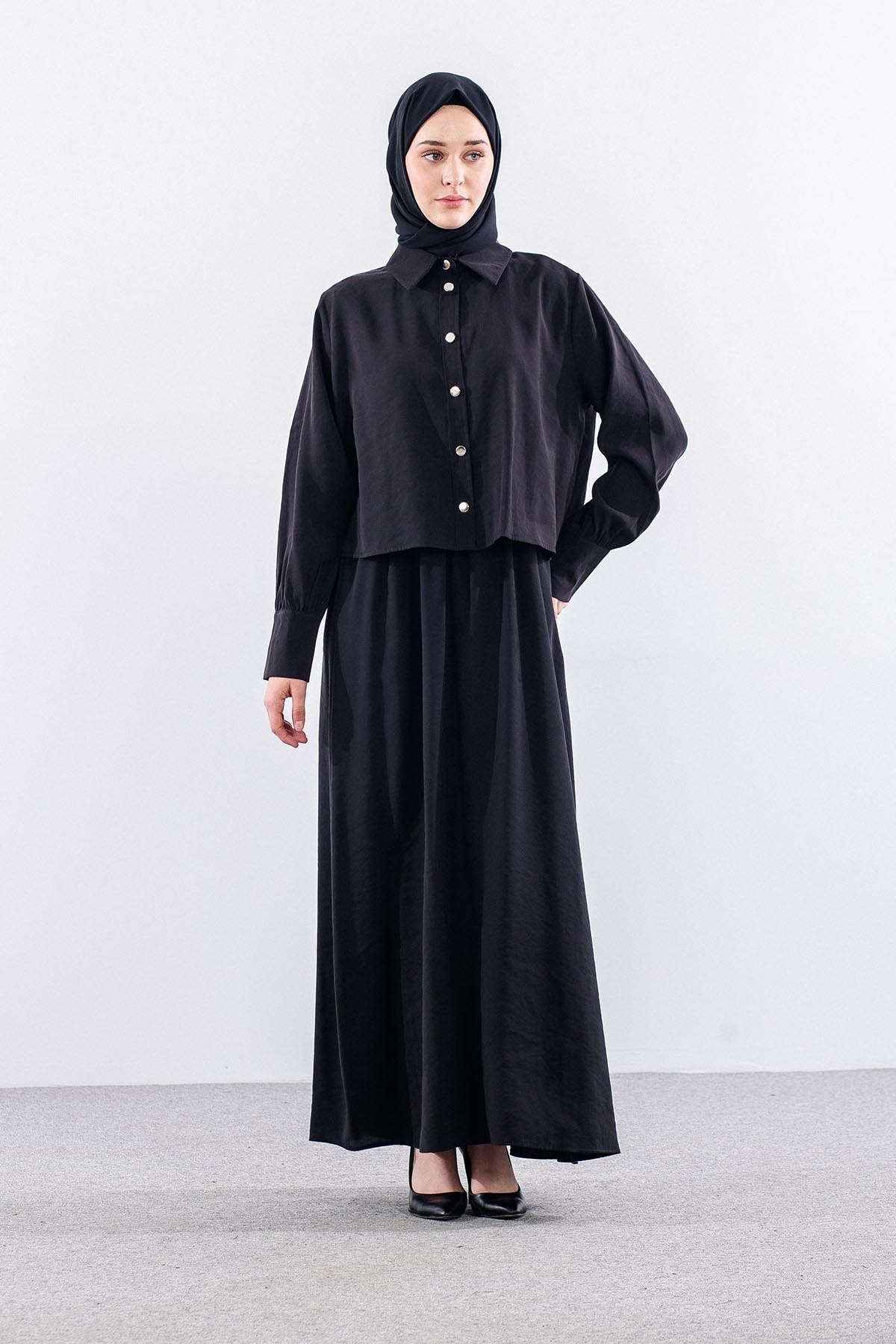 4015 Elbi̇se Ceket 44-52 - Siyah - 1