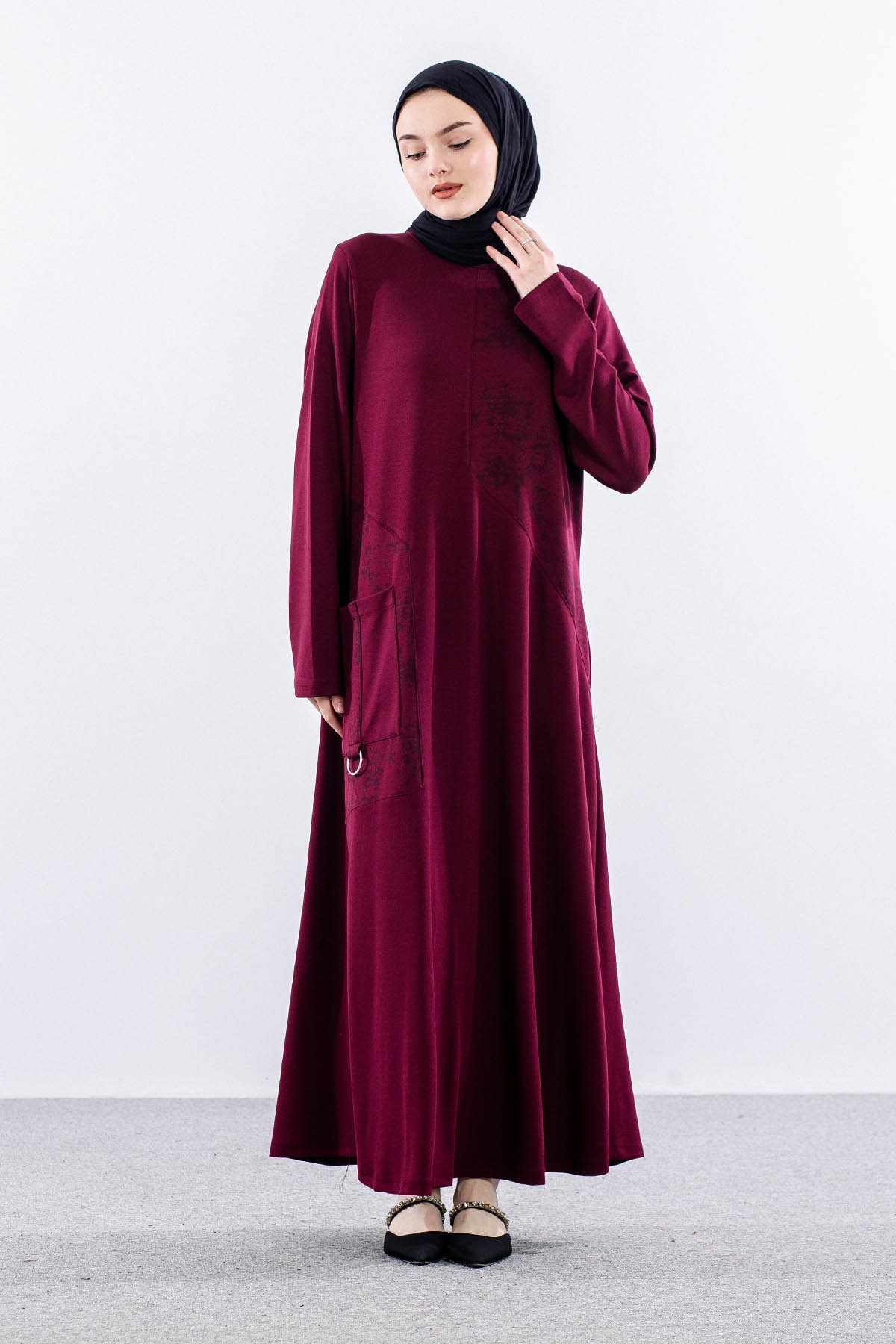 4016 Elbi̇se 44-52 Cep Detay - Bordo - 1