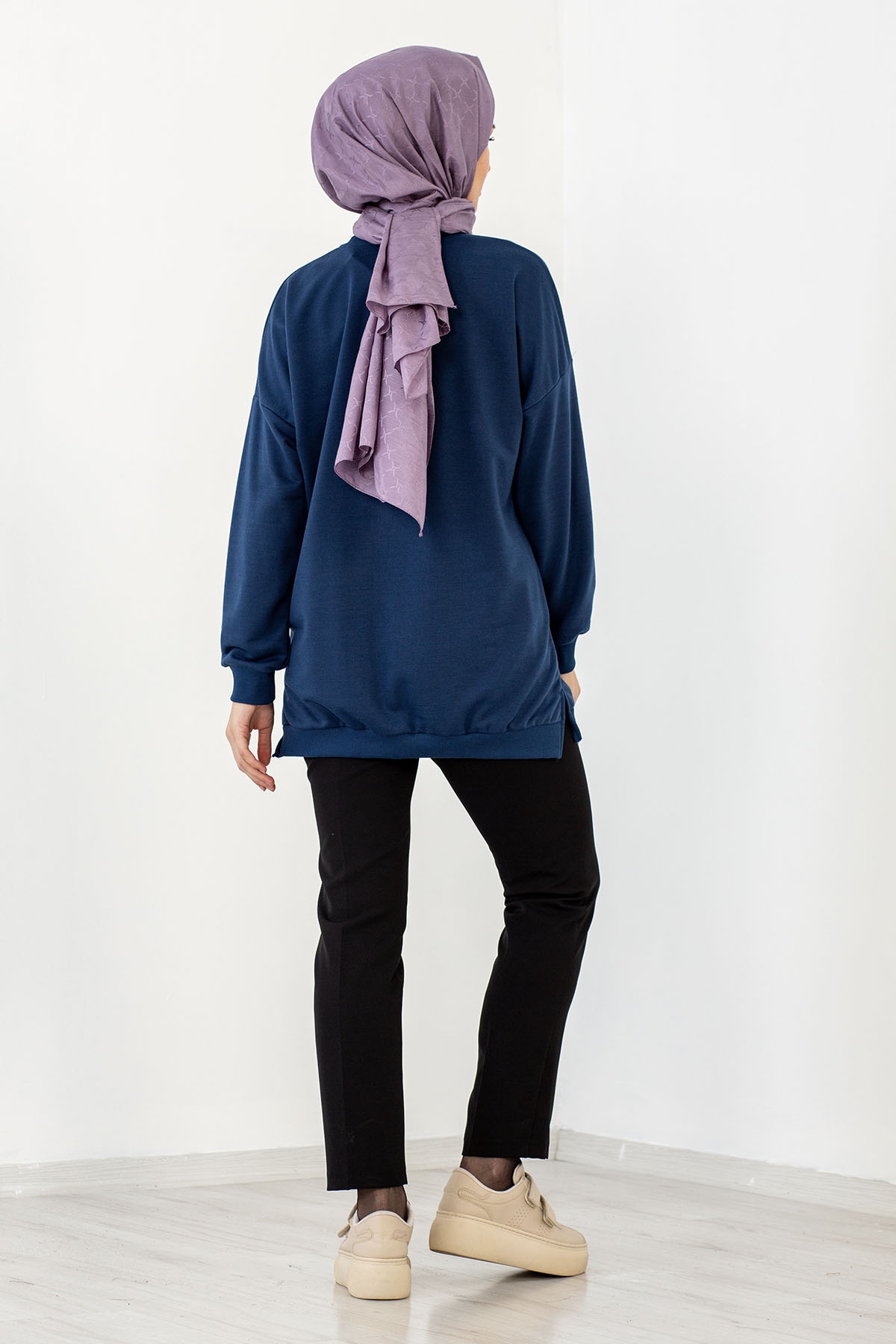 4032 Tunik Tek Hlk - Lacivert - 5