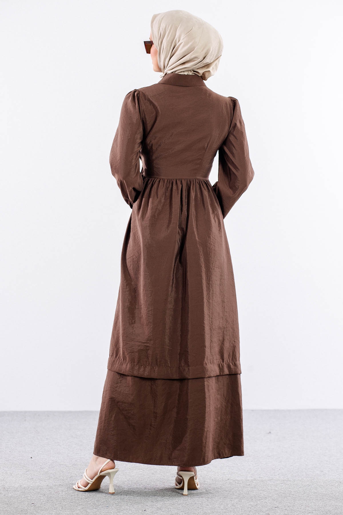 4036 Elbise 1-5 Sh - Kahve - 5