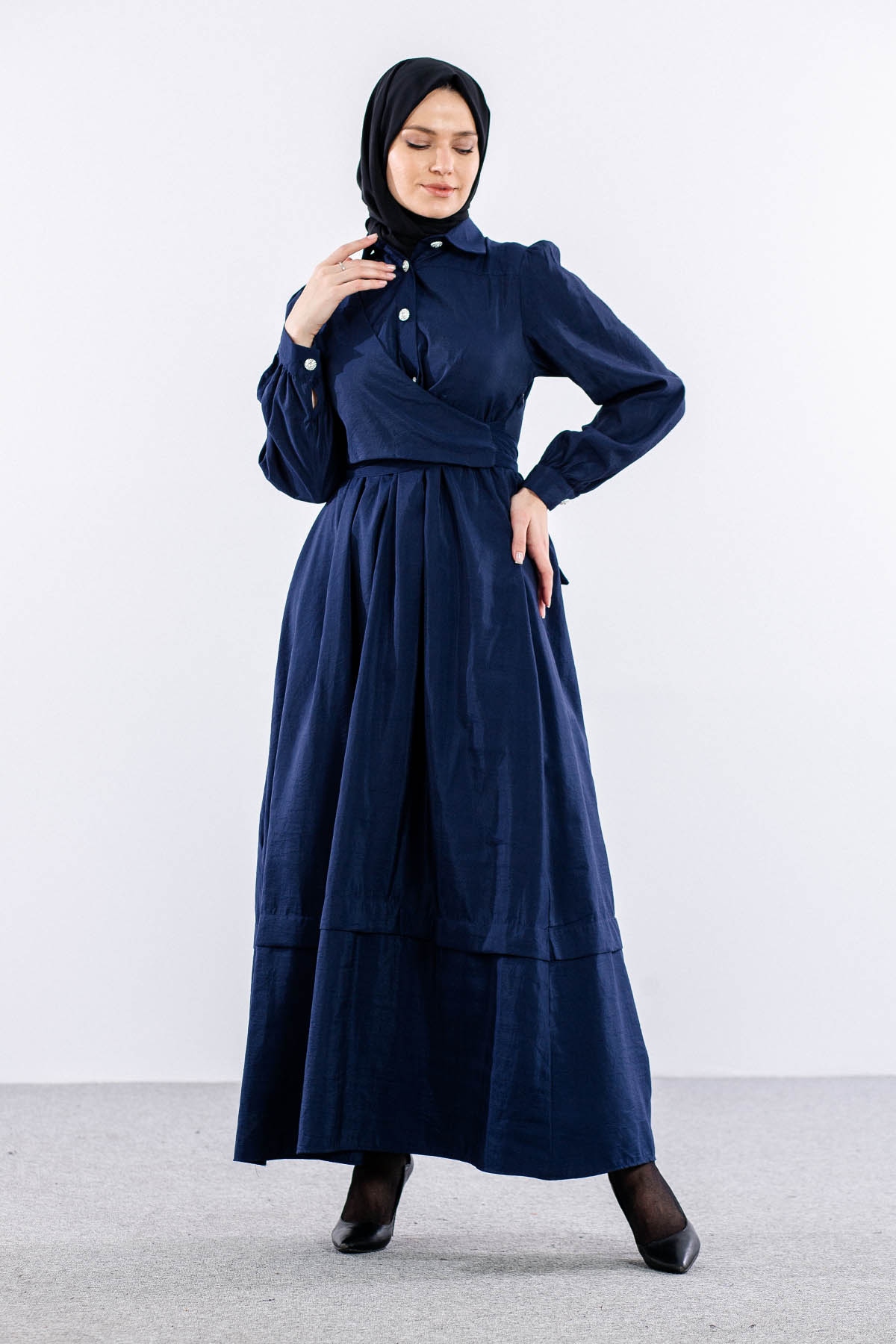 4036 Elbise 1-5 Sh - Lacivert - 2