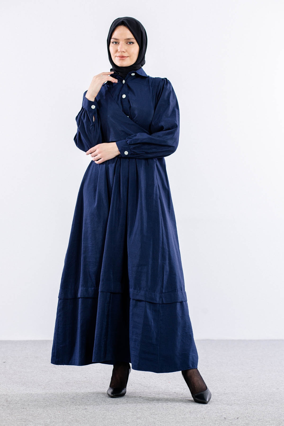 4036 Elbise 1-5 Sh - Lacivert - 3