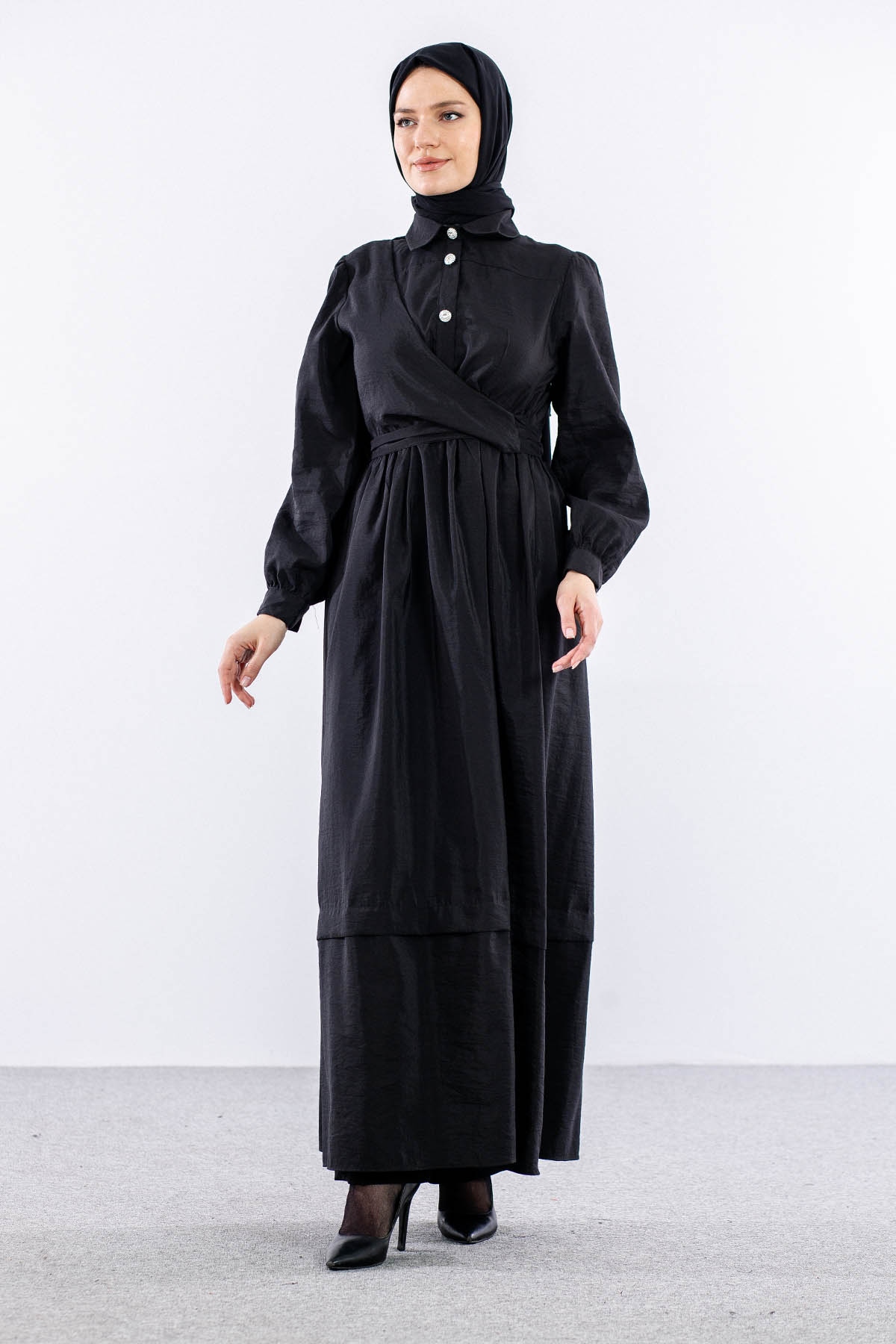 4036 Elbise 1-5 Sh - Siyah - 3