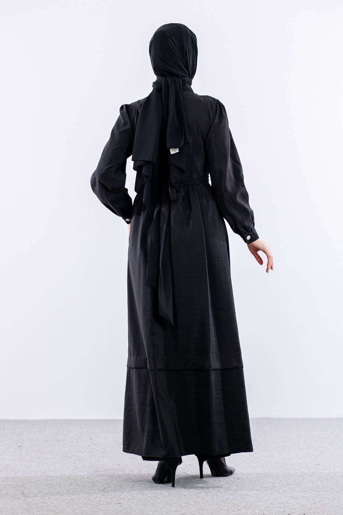 4036 Elbise 1-5 Sh - Siyah - 5