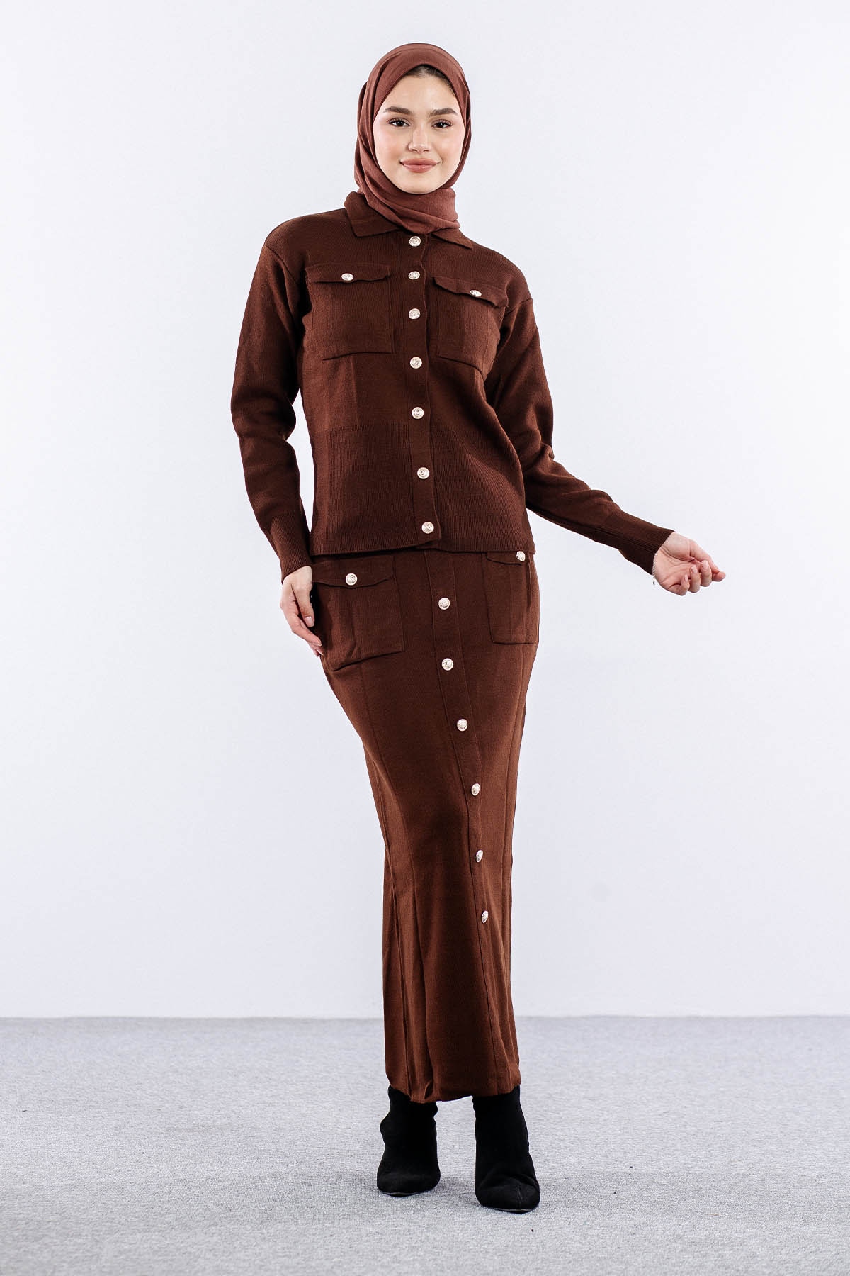 4059 E.takim Tek - Kahve - 1