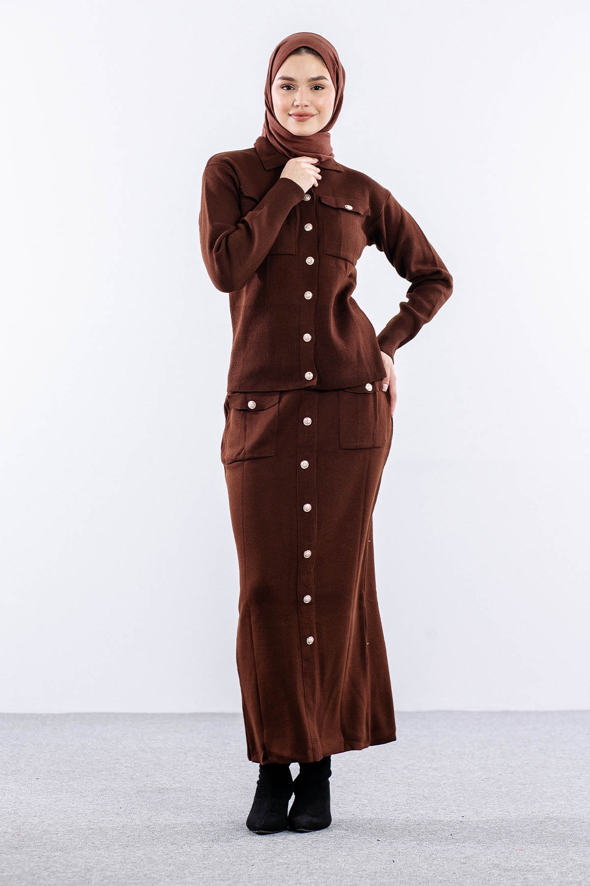 4059 E.takim Tek - Kahve - 2