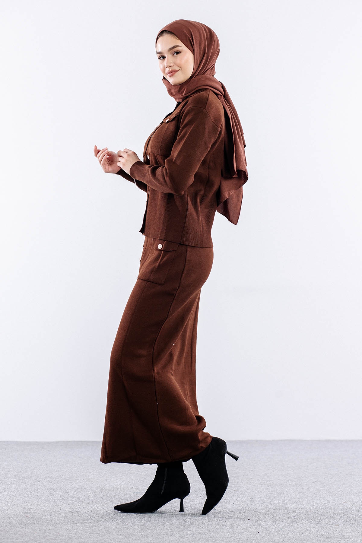 4059 E.takim Tek - Kahve - 3