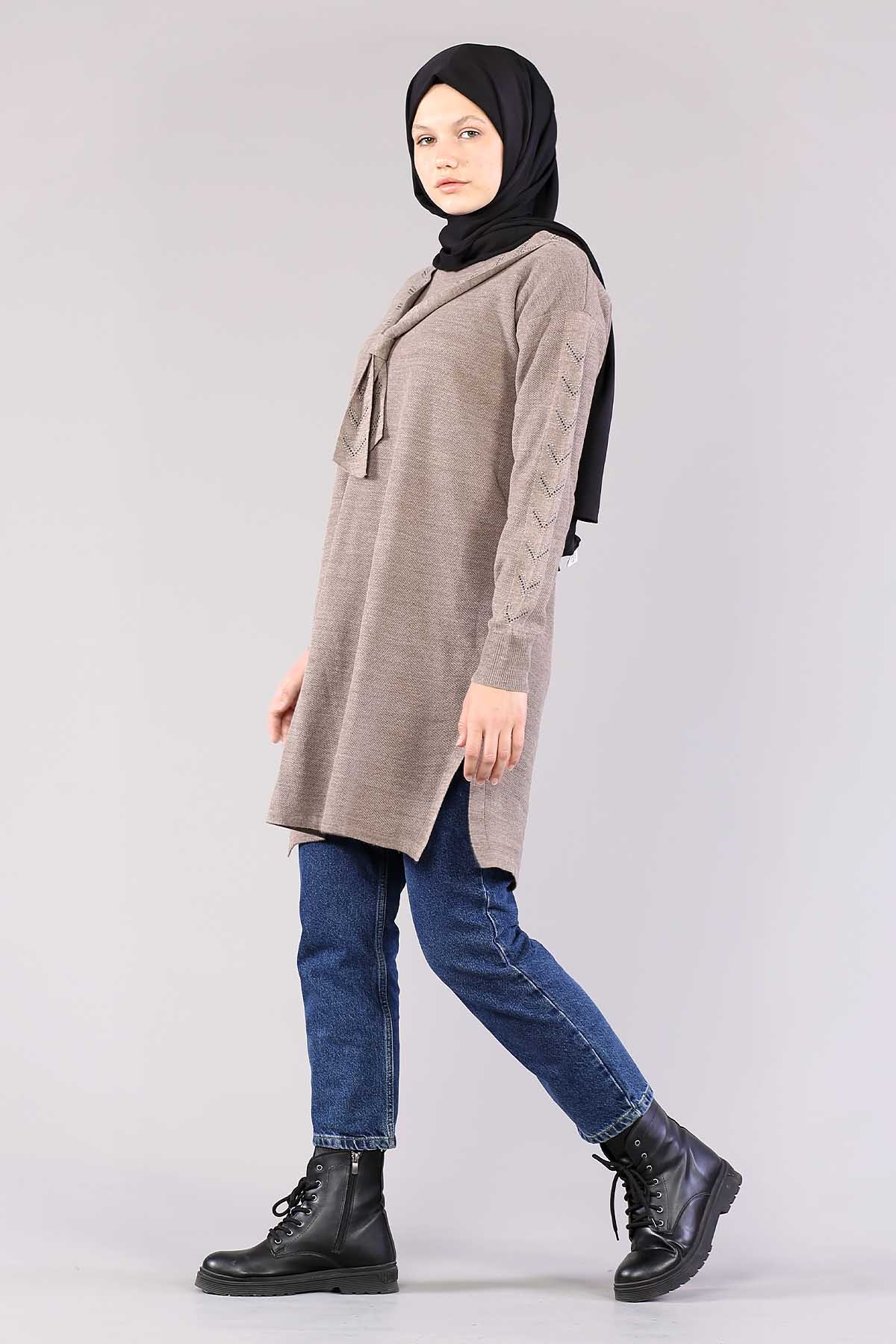 4060 Triko Tunik Tek - Vizon - 3