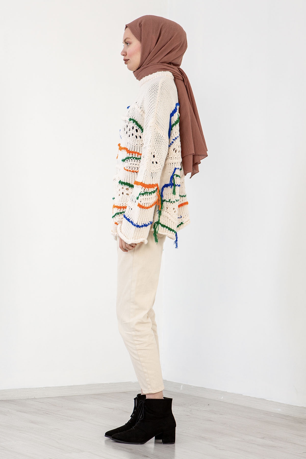 4092 Spor Kazak Tek - Mavi_turuncu - 3