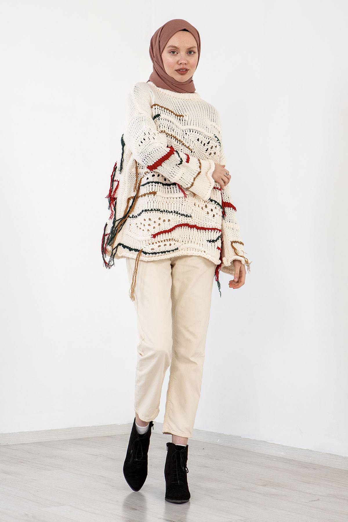 4092 Spor Kazak Tek - Yesil_bordo - 1